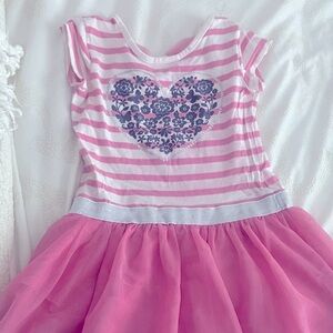 Flapdoodles Pink and White Striped Dress